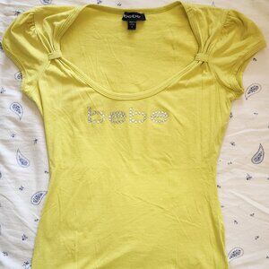Vintage Bebe Bright Yellow T-Shirt / small /